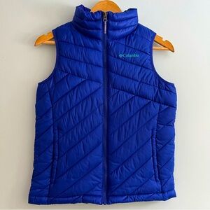 Columbia Kid’s Puffer Vest Purple Blue Size Medium 10-12 Unisex